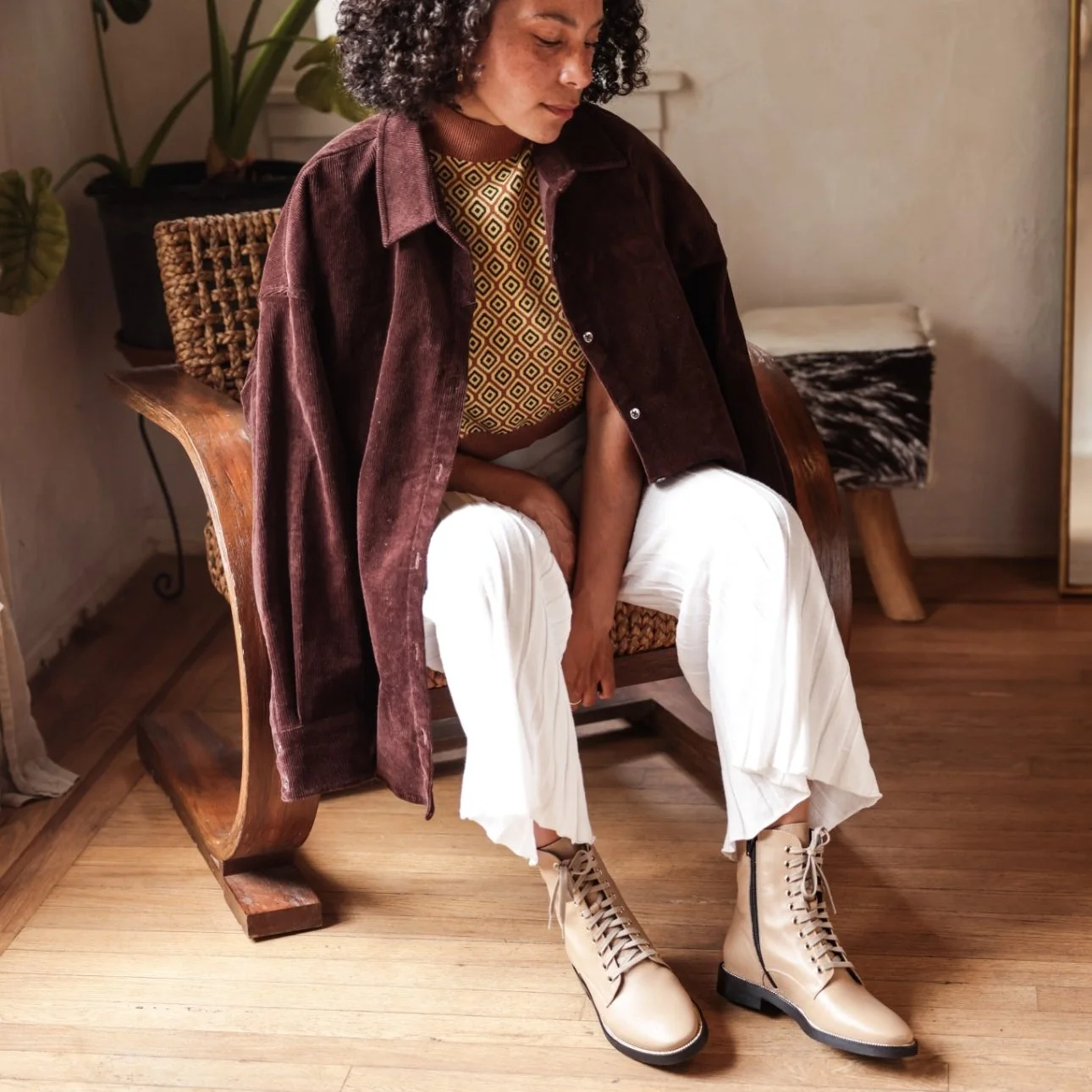 Asti Due - Beige Leather - Image 3