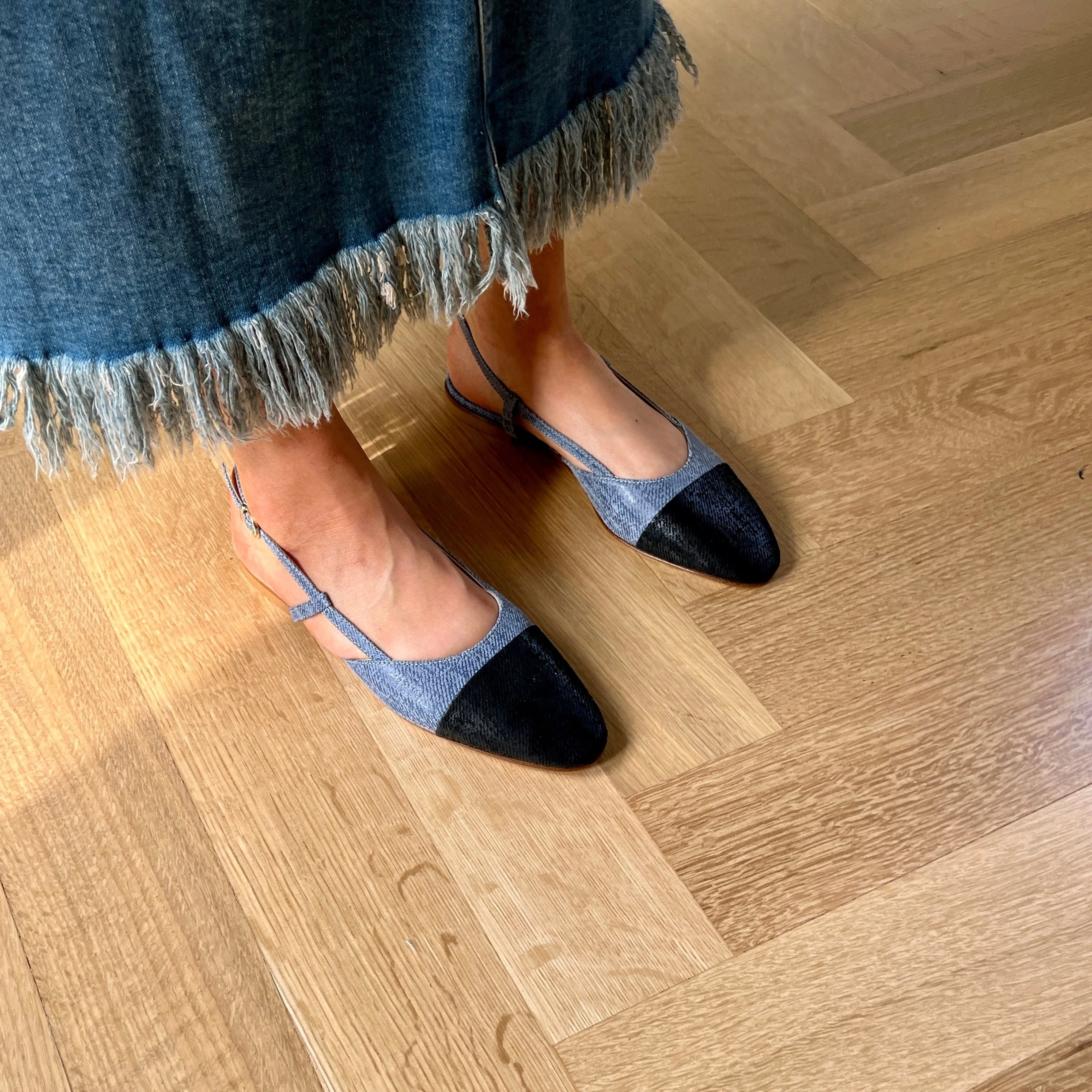 Capri - Blue Denim/Black Twill - Image 3