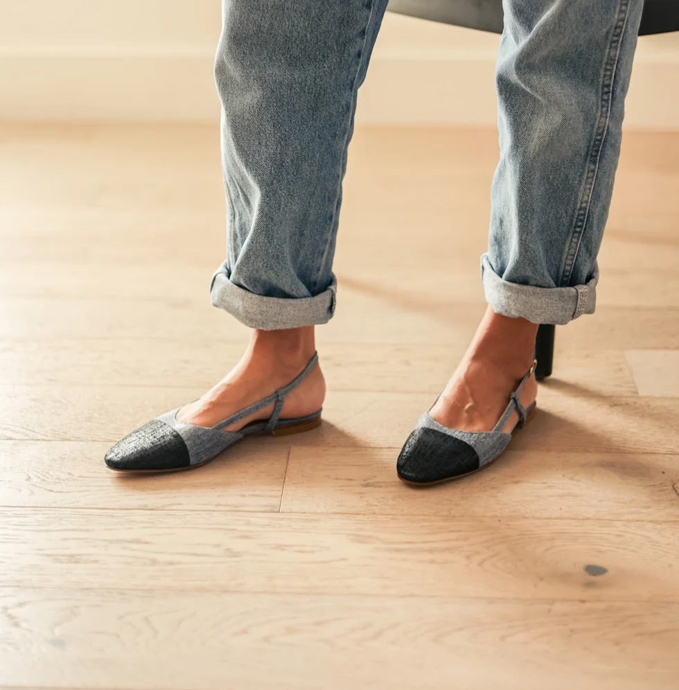 Capri - Blue Denim/Black Twill - Image 4