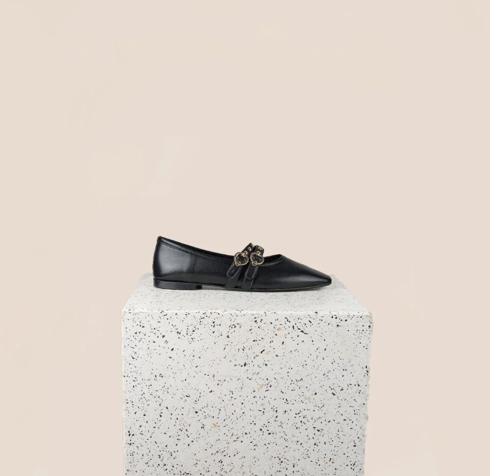 Como 2 Buckle - Black Leather - Image 4