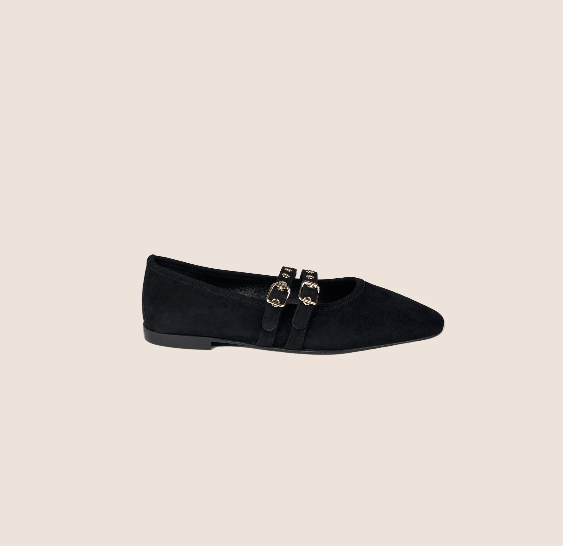 Como 2 Buckle - Black Suede - Image 3