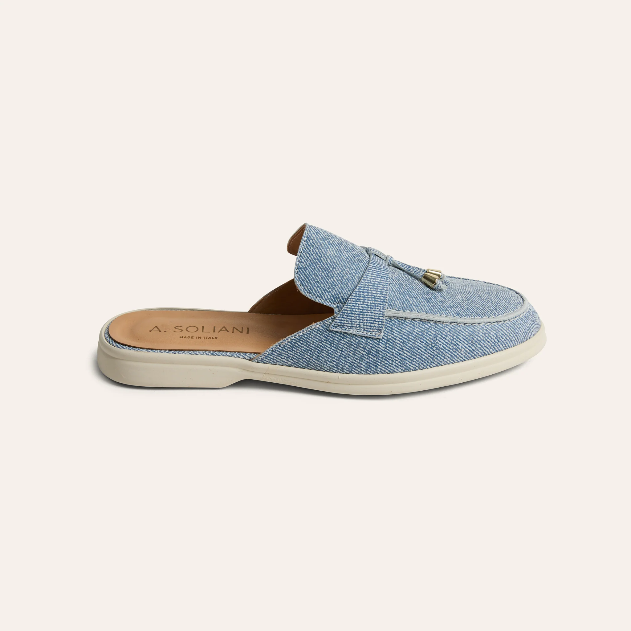 Lisa Slide Sneaker -  Light Denim Suede - Image 3