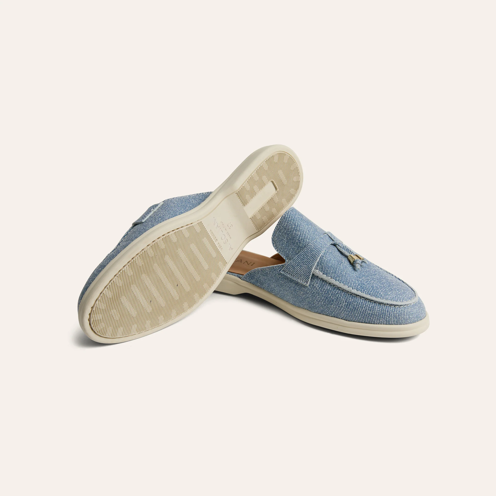 Lisa Slide Sneaker -  Light Denim Suede - Image 5