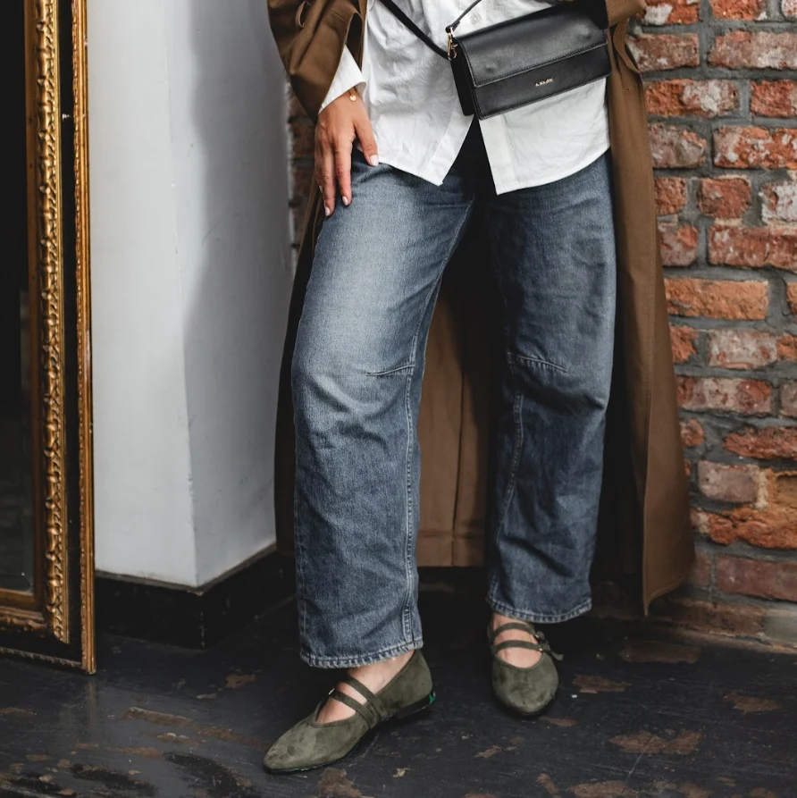 Cori 2 Buckle - Army Green Suede - Image 2