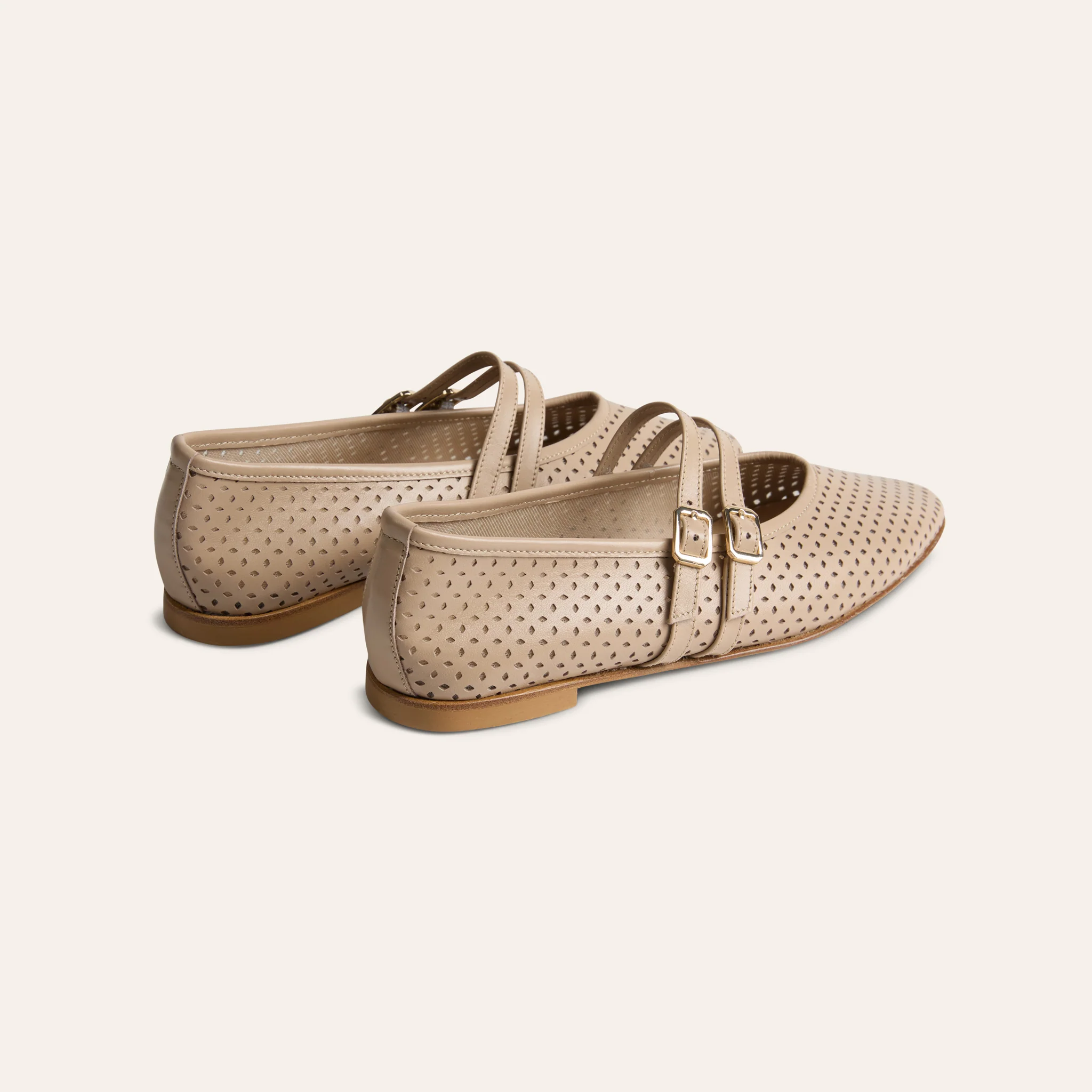 Cori 2 Buckle - Perforated Beige - Image 4