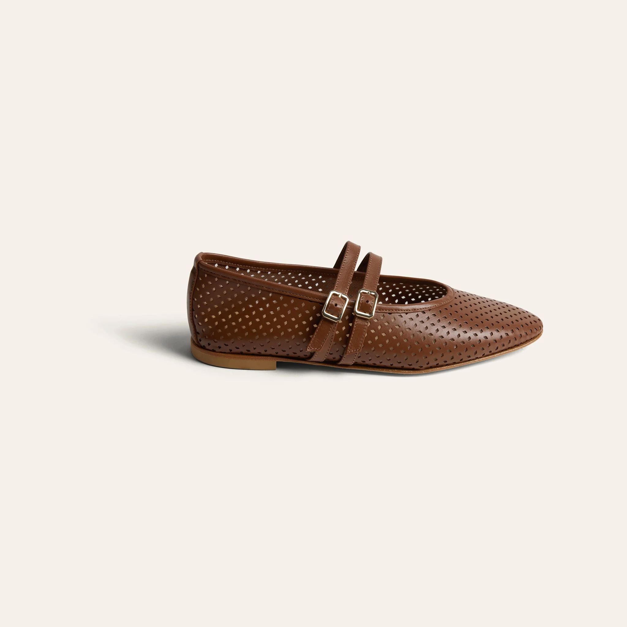 Cori 2 Buckle - Perforated Cognac - Image 3