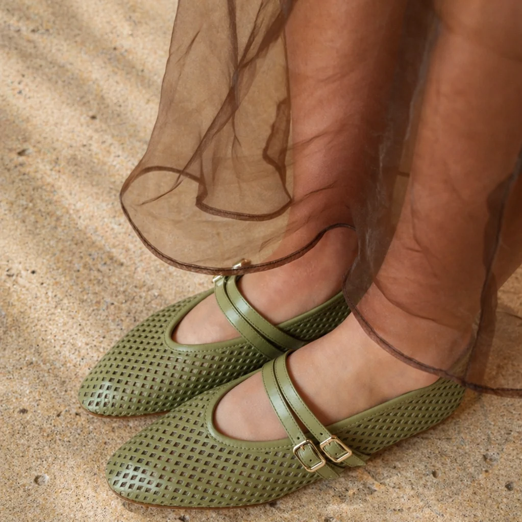 Cori 2 Buckle - Perforated Seafoam - Image 2