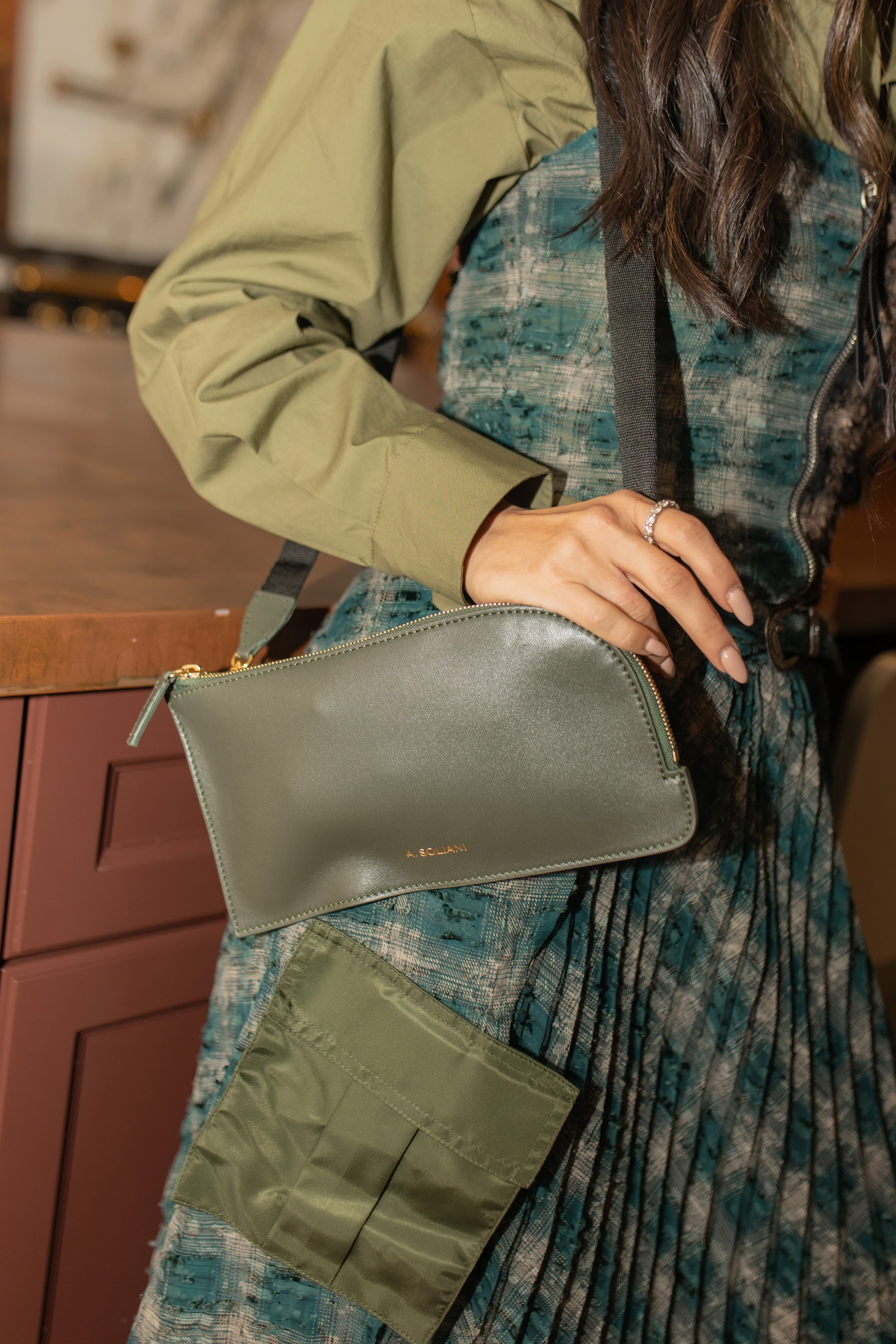 Crossover Bag - Olive Nappa - Image 3