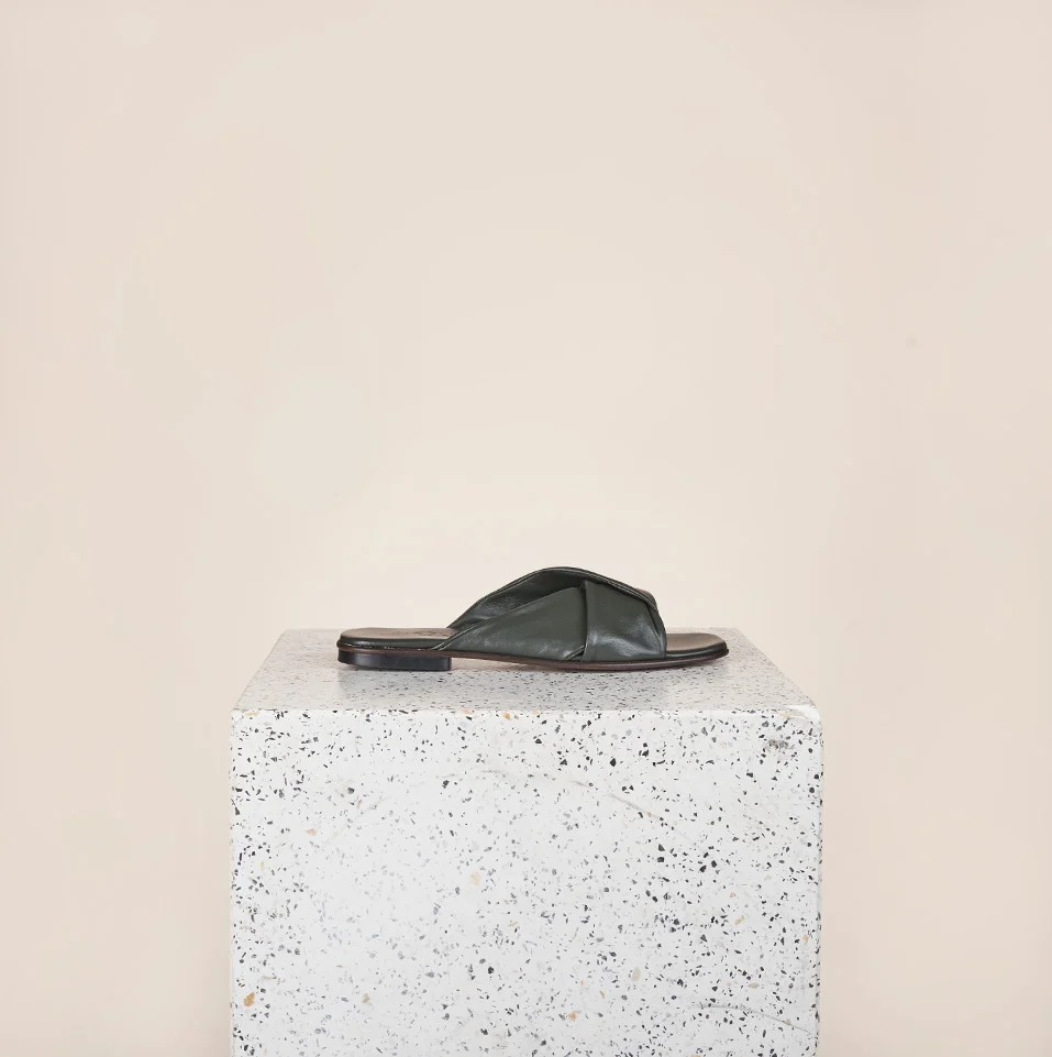 Lecce - Olive Nappa Sandals (2323) - Image 2