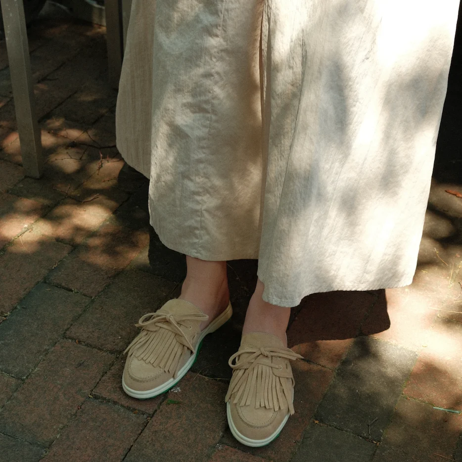 Lisa Slide Fringe - Sand Suede - Image 3