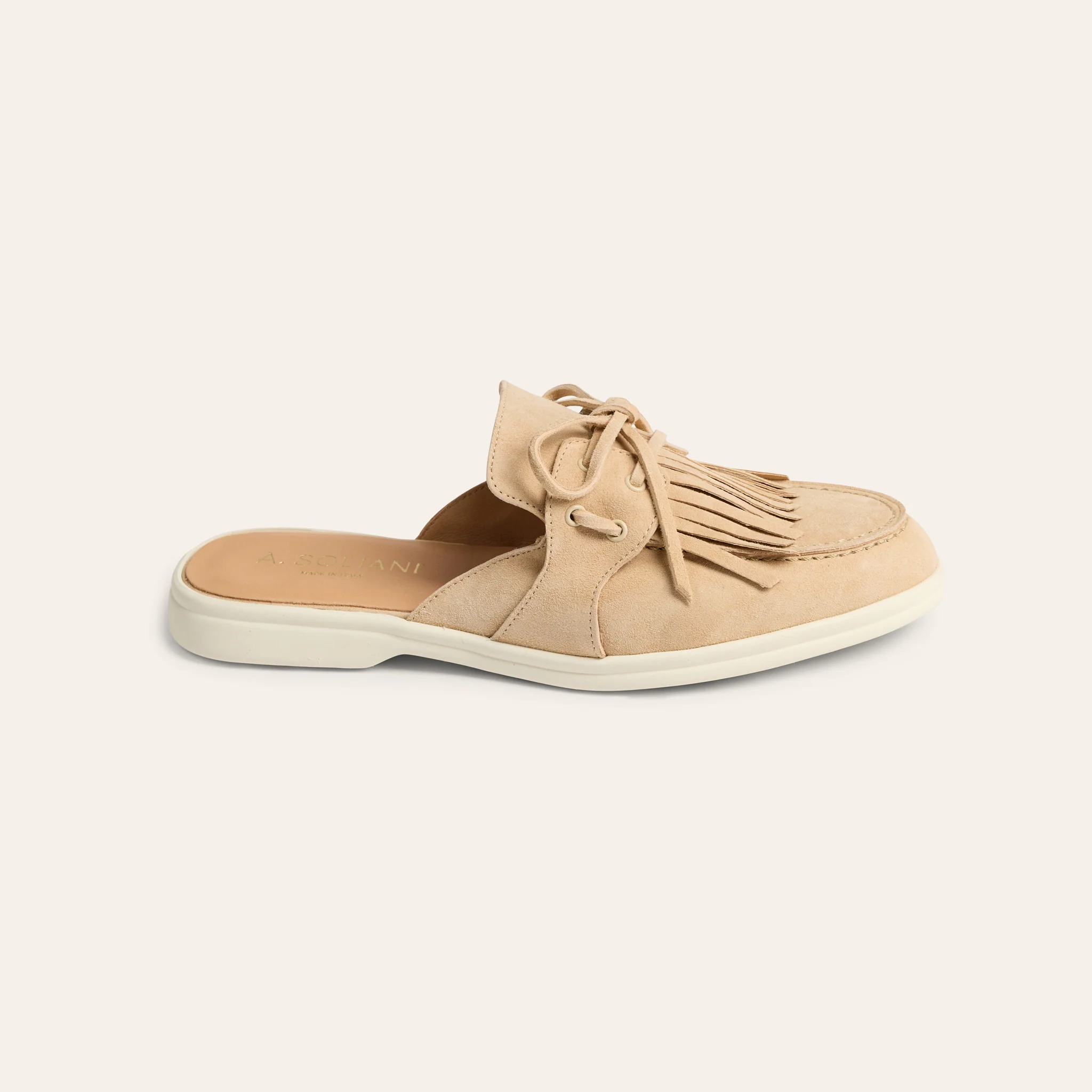 Lisa Slide Fringe - Sand Suede - Image 4