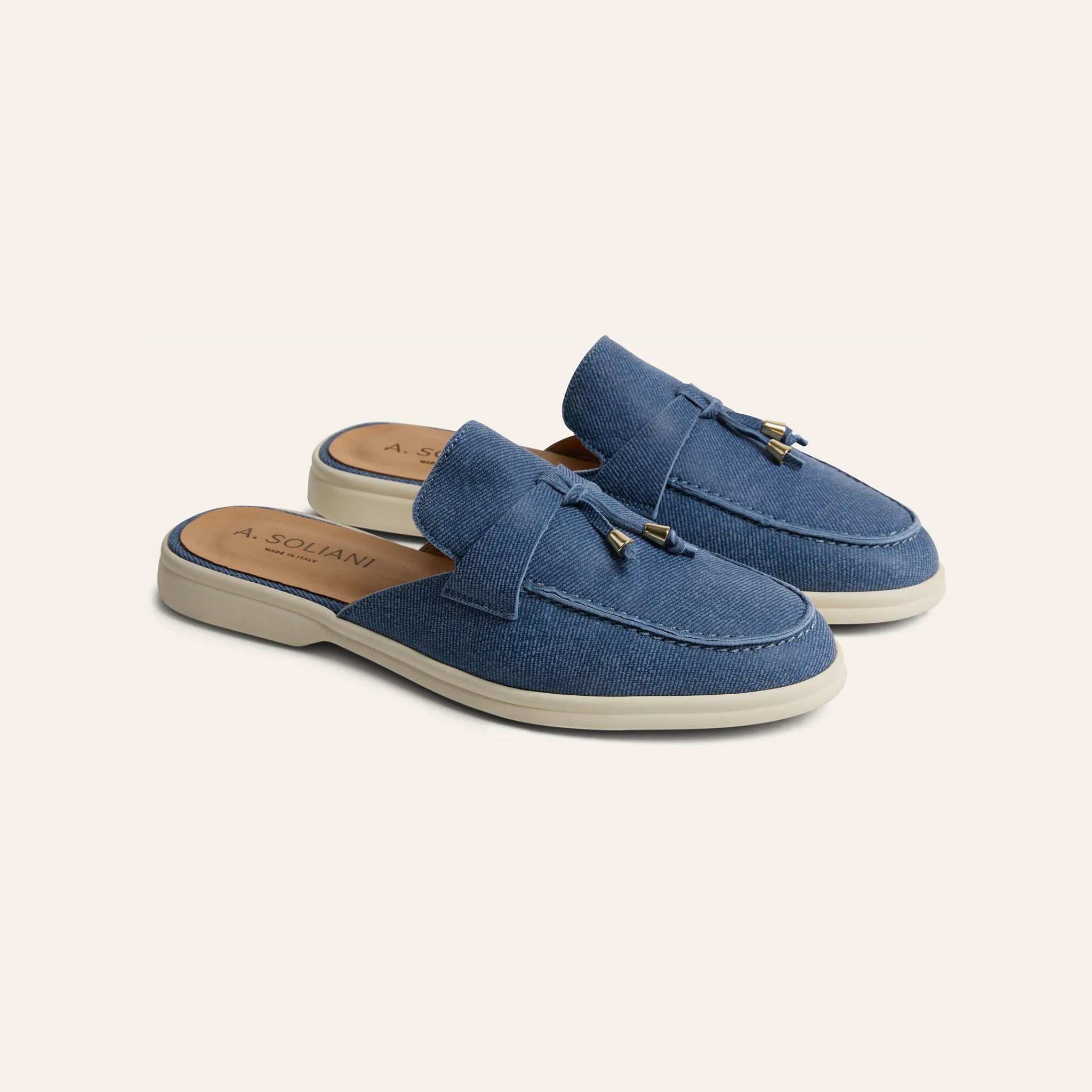 Lisa Slide Sneaker Tassels - Dark Denim Suede - Image 4