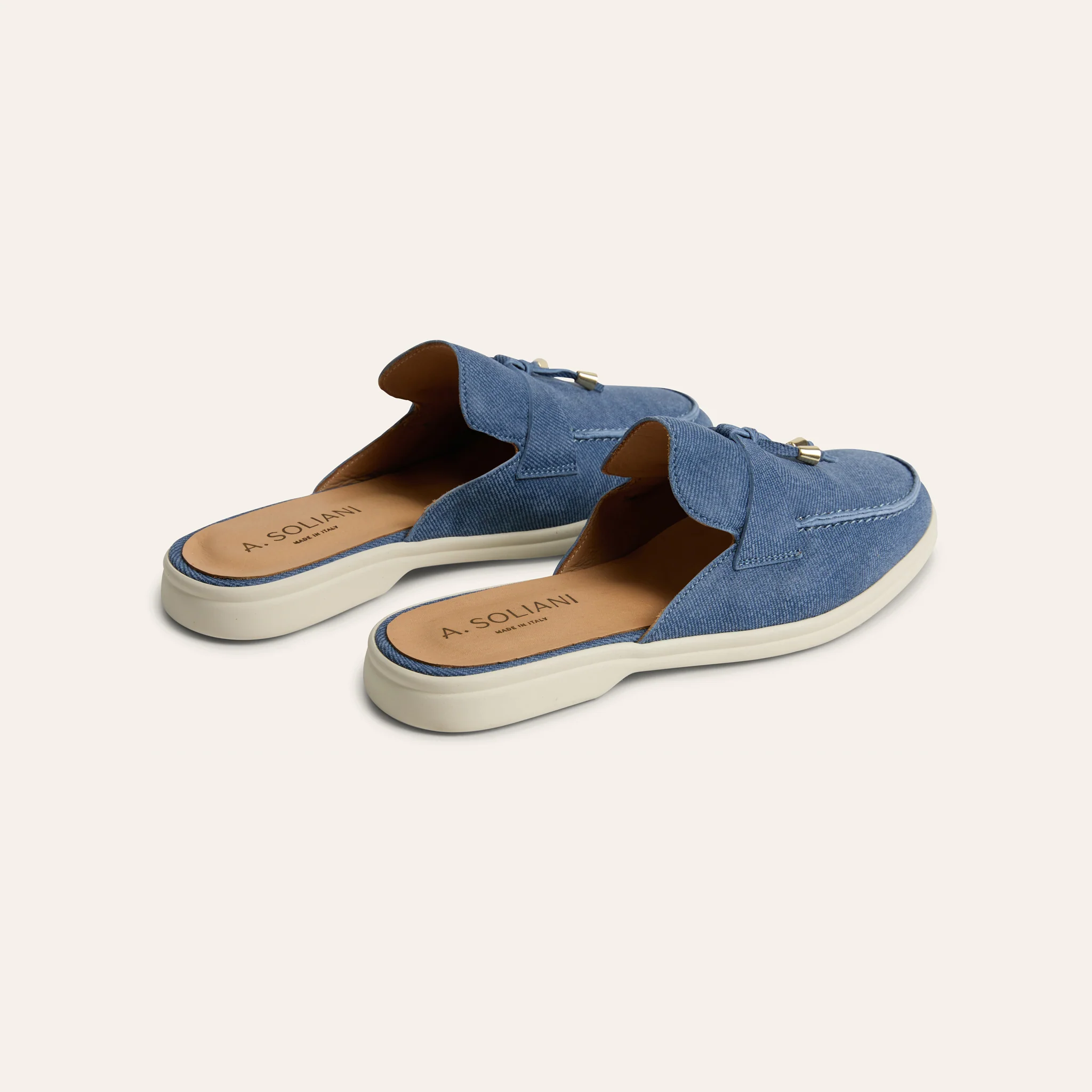 Lisa Slide Sneaker Tassels - Dark Denim Suede - Image 5
