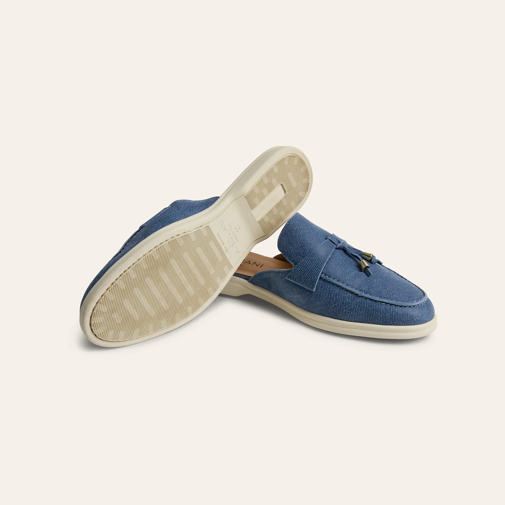 Lisa Slide Sneaker Tassels - Dark Denim Suede - Image 6