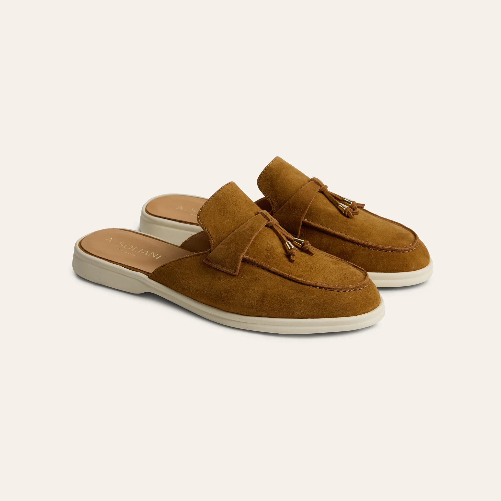 Lisa Slide Sneaker Tassels - Bronze Suede - Image 7