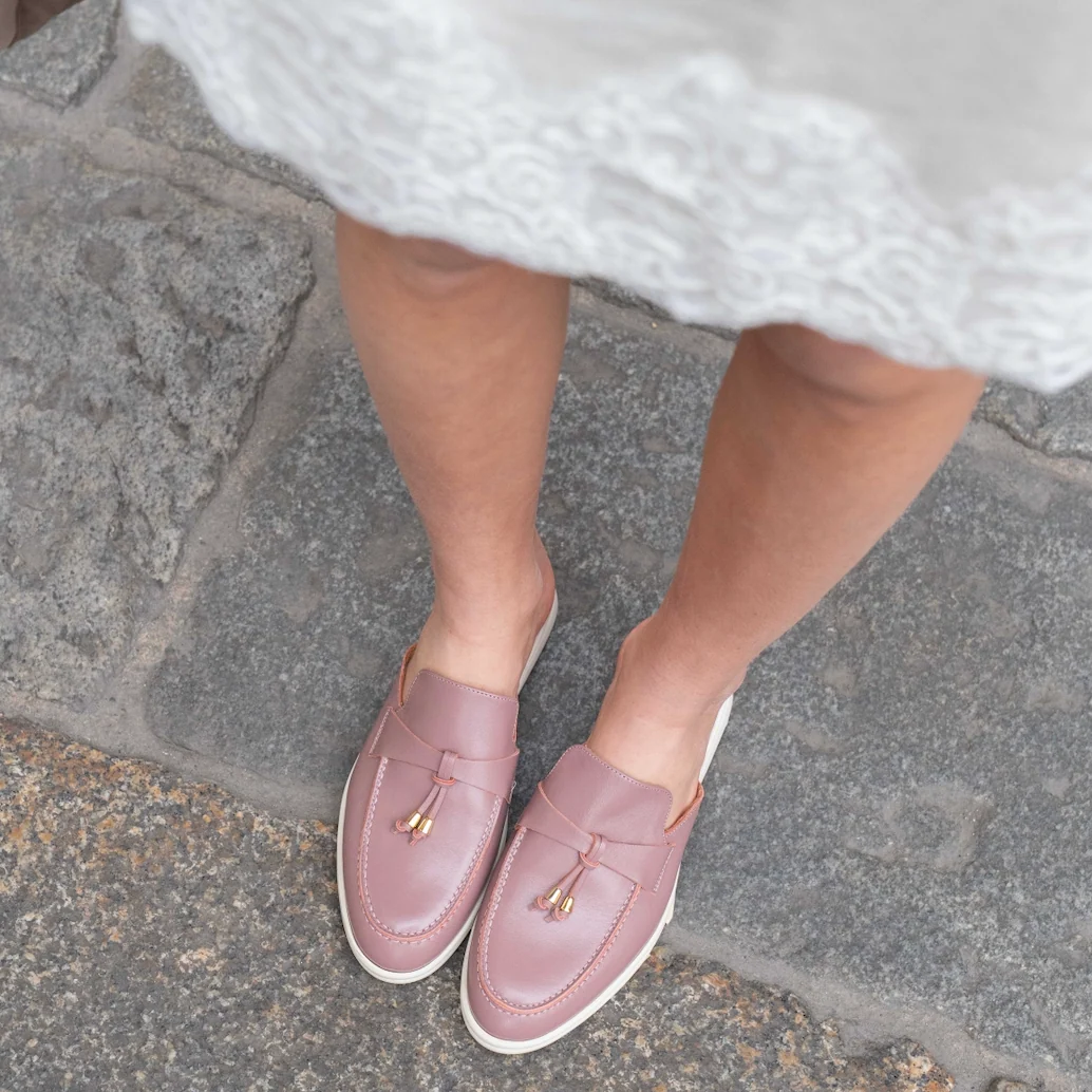 Lisa Slide Sneaker Tassels - Mauve - Image 3