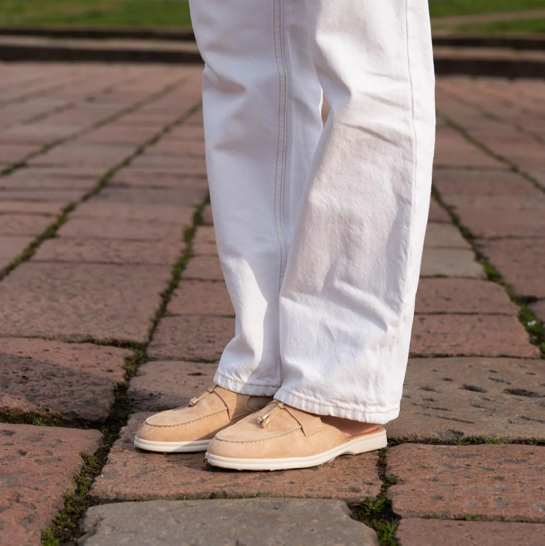 Lisa Slide Sneaker Tassels - Sand Suede - Image 3