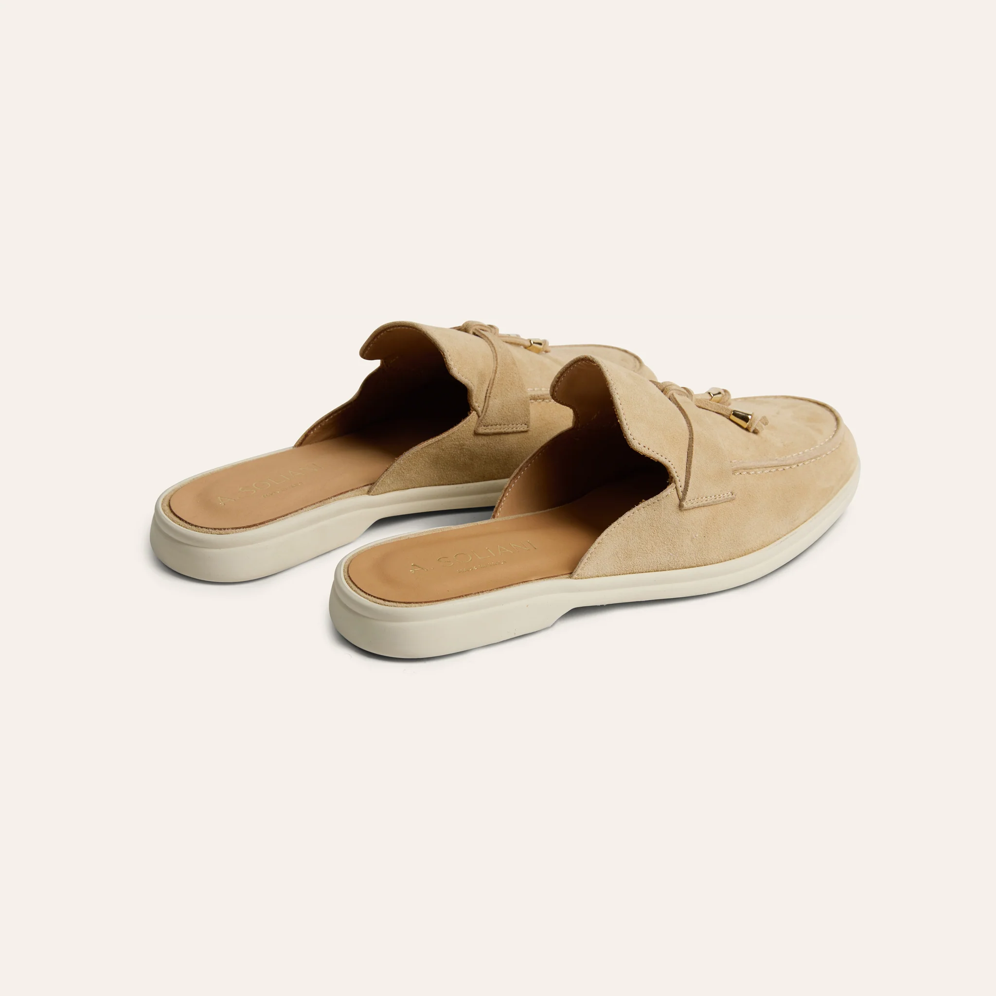 Lisa Slide Sneaker Tassels - Sand Suede - Image 6