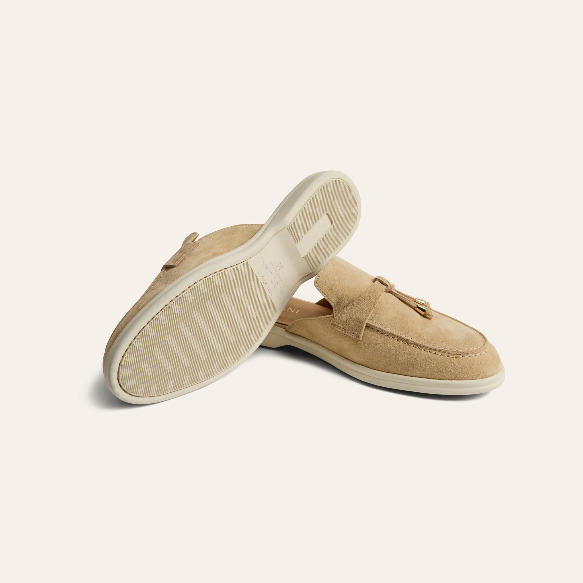 Lisa Slide Sneaker Tassels - Sand Suede - Image 7