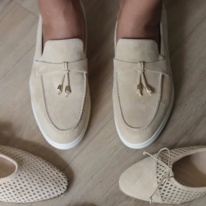 Lisa Tassels- Sand Suede - Image 3