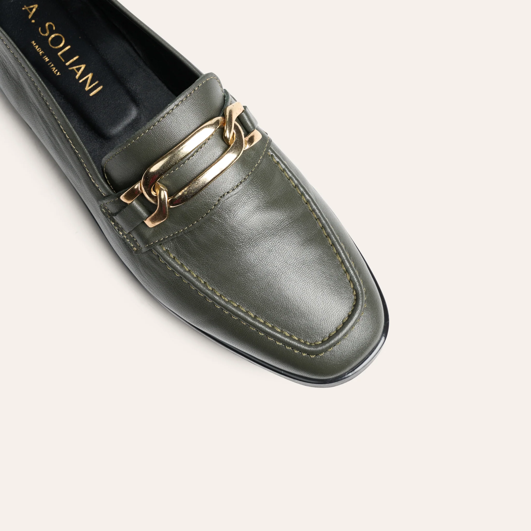 Lodi Due Chain - Olive Leather - Image 6