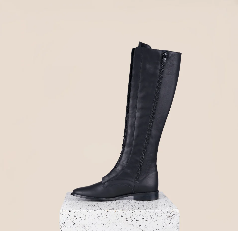 Milano Tall - Black Leather - Image 3