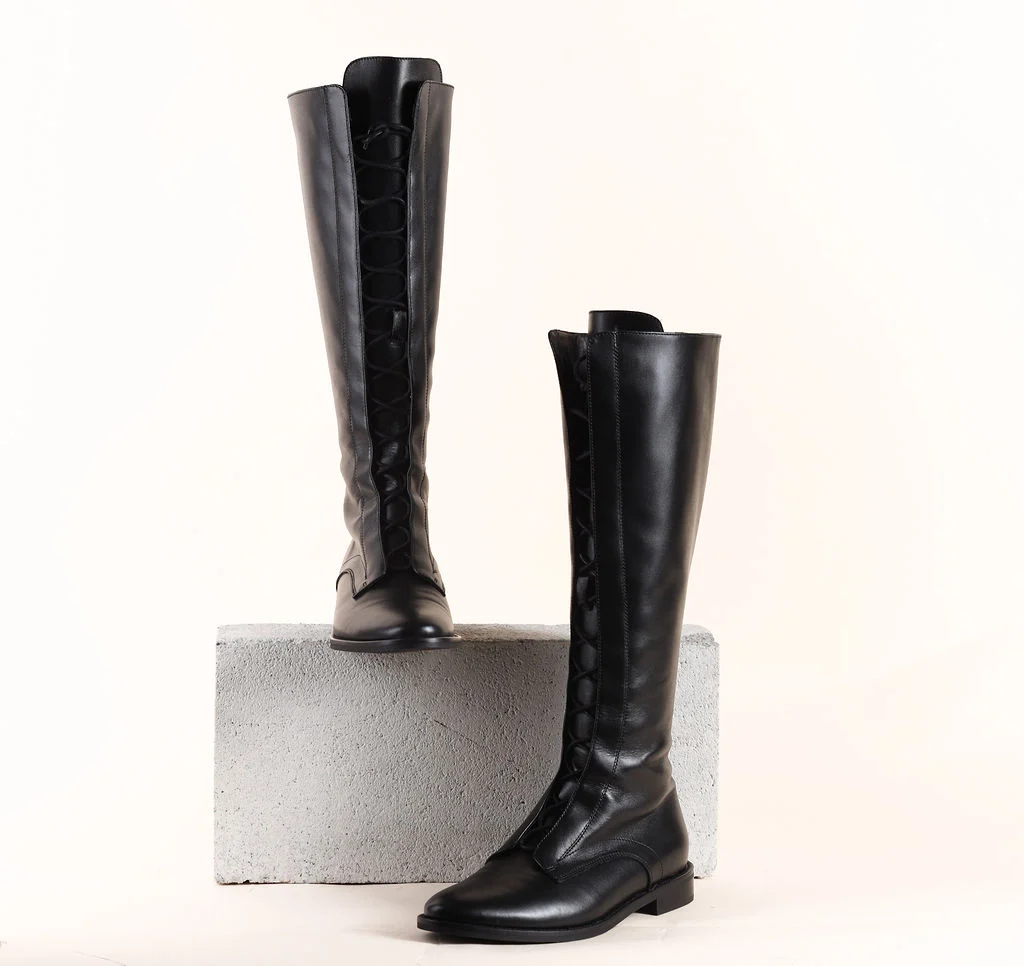 Milano Tall - Black Leather - Image 4