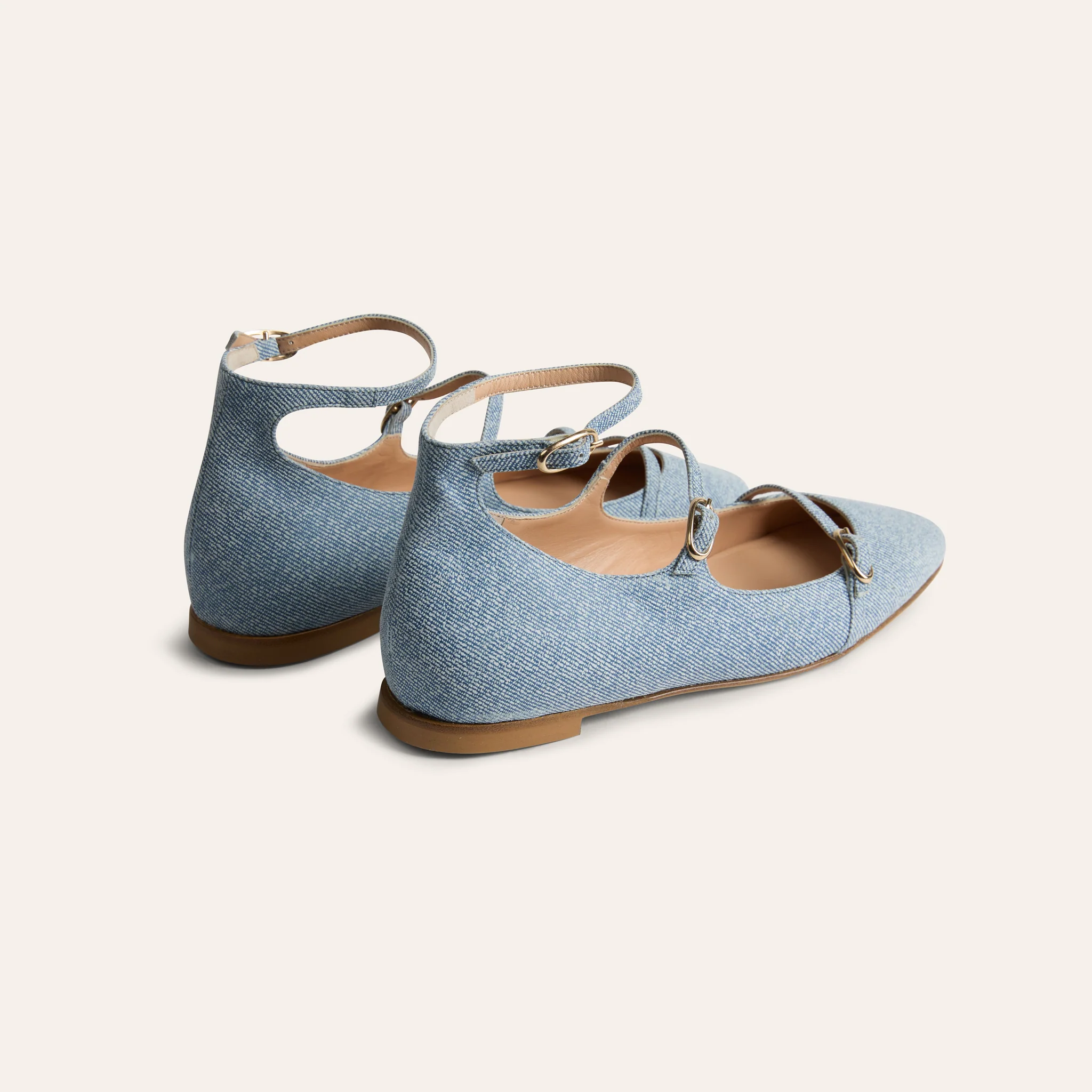 Nola Almond - White Denim - Image 4