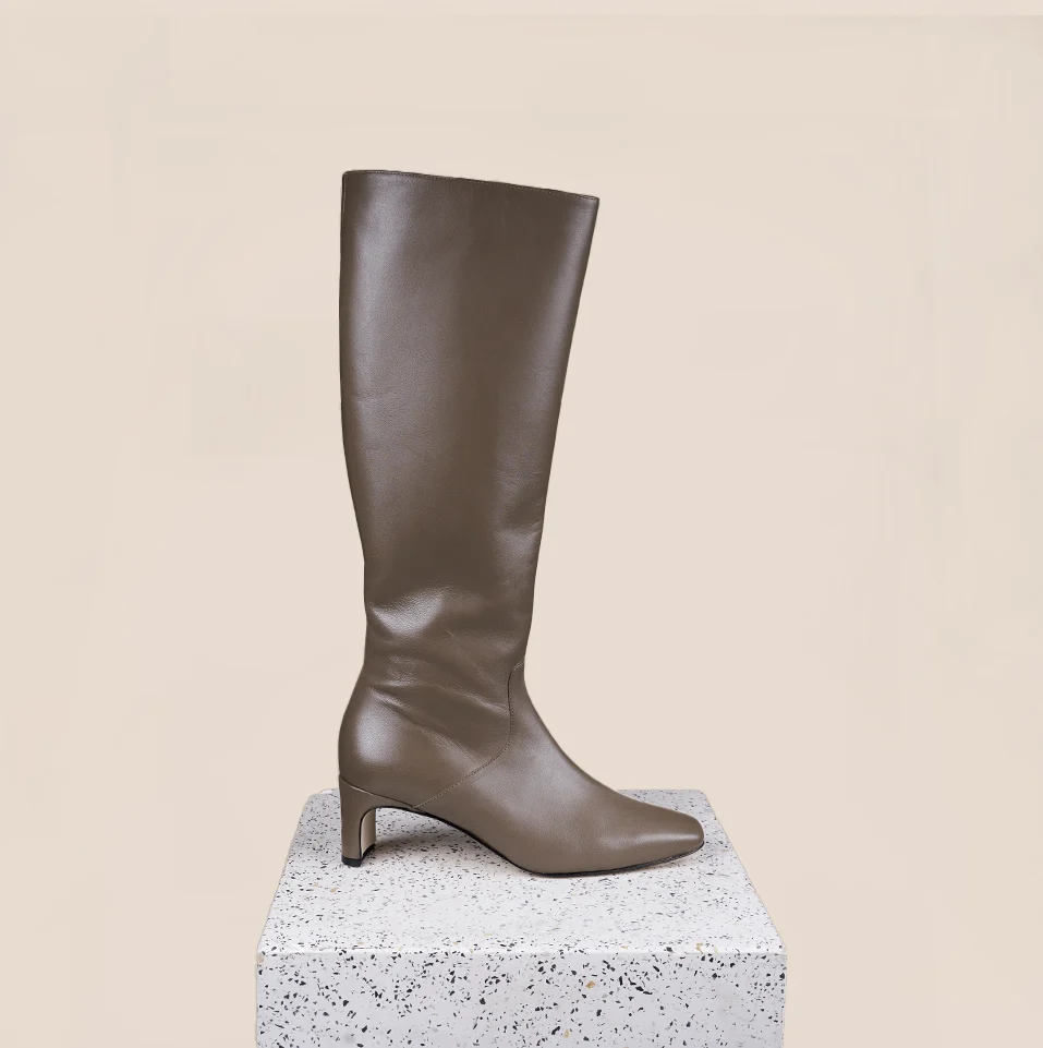 Stella - Dark Taupe Calf Leather - Image 6